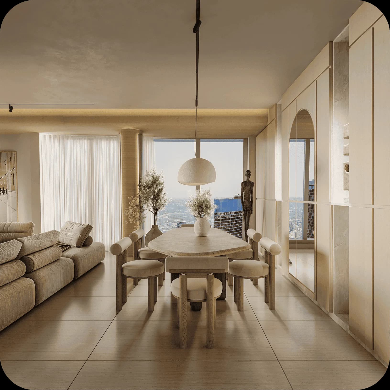 مشروع شقة في داماك هايت – تصميم داخلي بإشراف المهندس أحمد المبيض