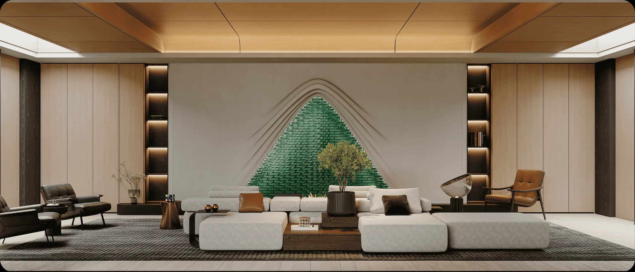 مشروع صالة انتظار – تصميم داخلي بإشراف المهندس أحمد المبيض