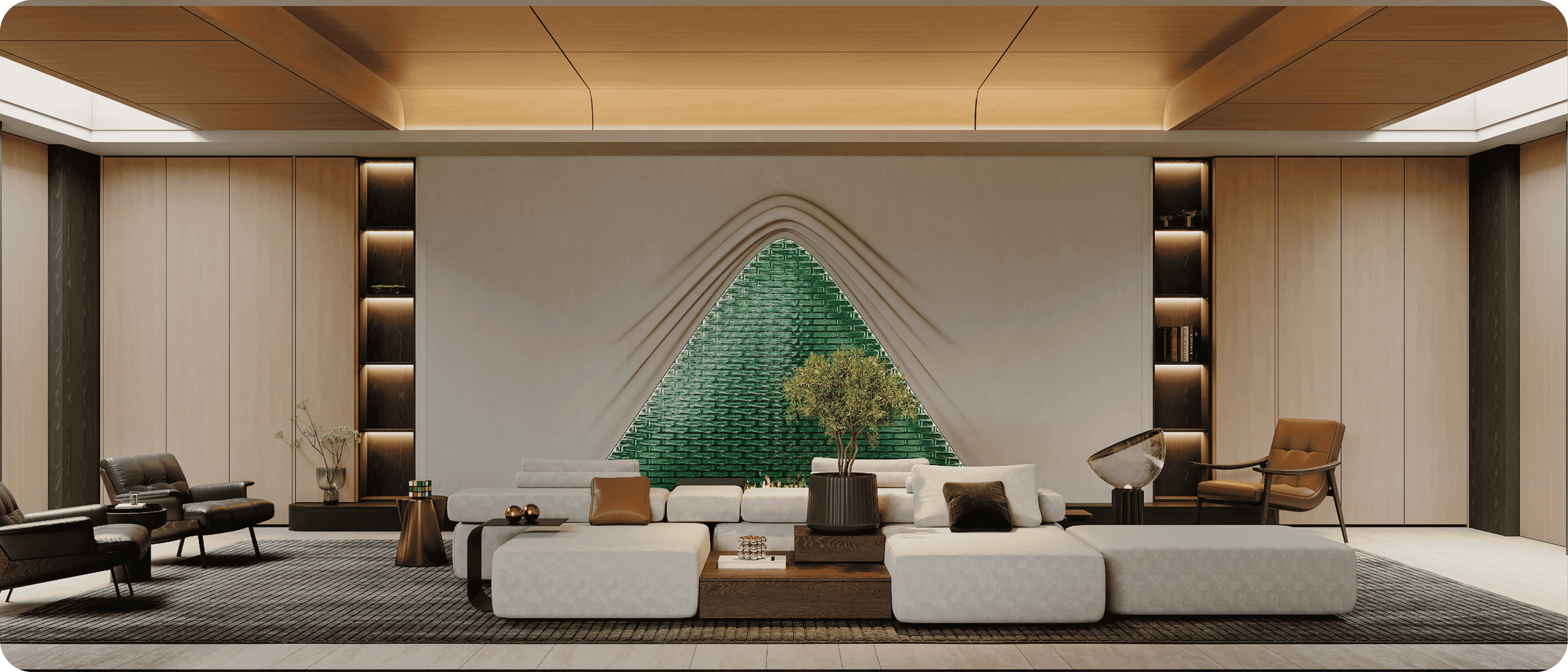 مشروع صالة انتظار – تصميم داخلي بإشراف المهندس أحمد المبيض