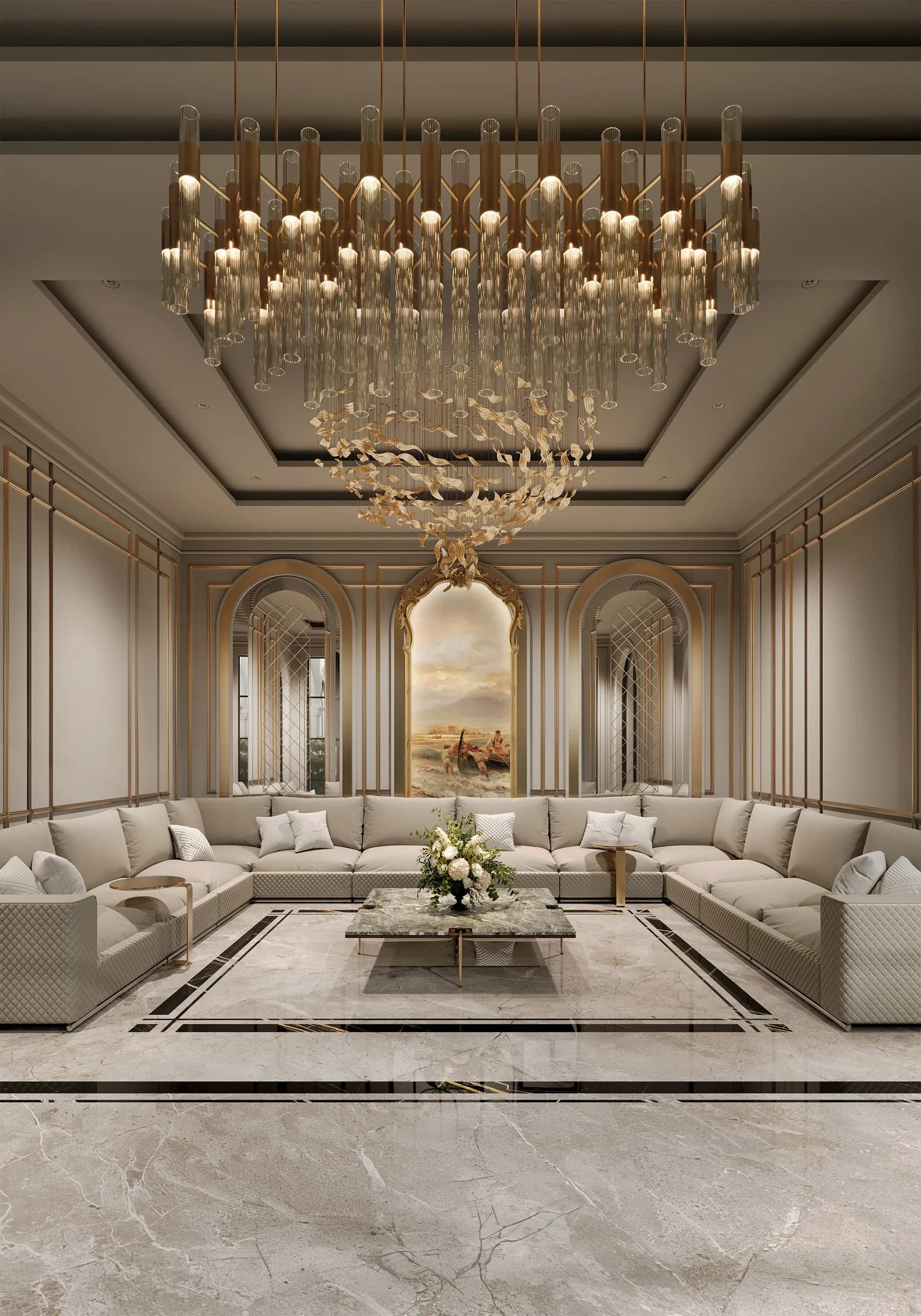 صورة رقم 8 من تصميم مجلس «مجلس مع استقبال» في الرياض السعودية – المهندس أحمد المبيض