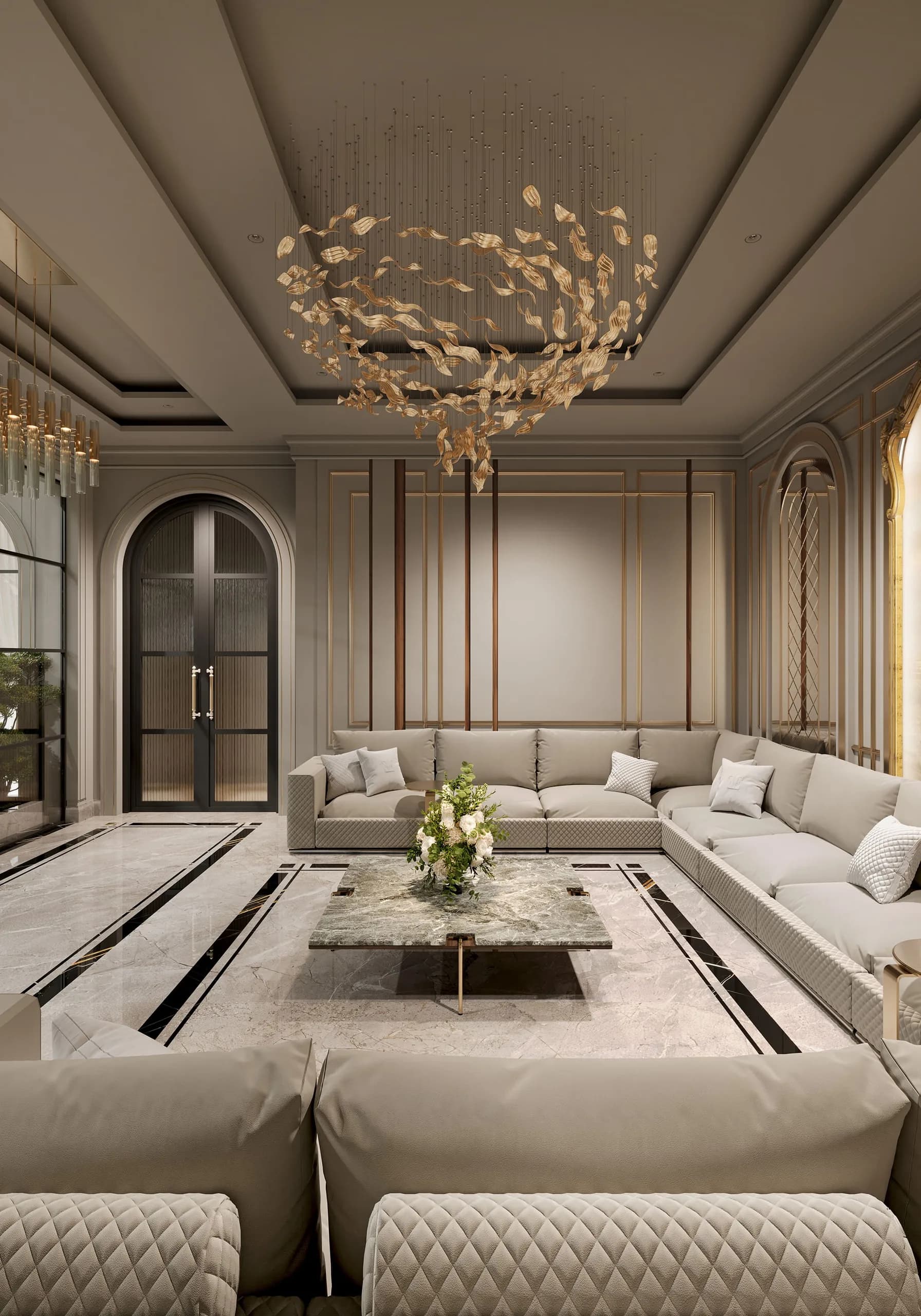 صورة رقم 9 من تصميم مجلس «مجلس مع استقبال» في الرياض السعودية – المهندس أحمد المبيض